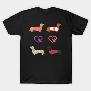 Cute Dachshund Sticker Pack T-Shirt